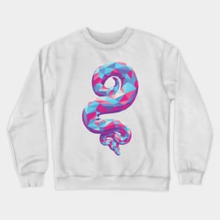 Soft Colorful Geometric Snake Crewneck Sweatshirt